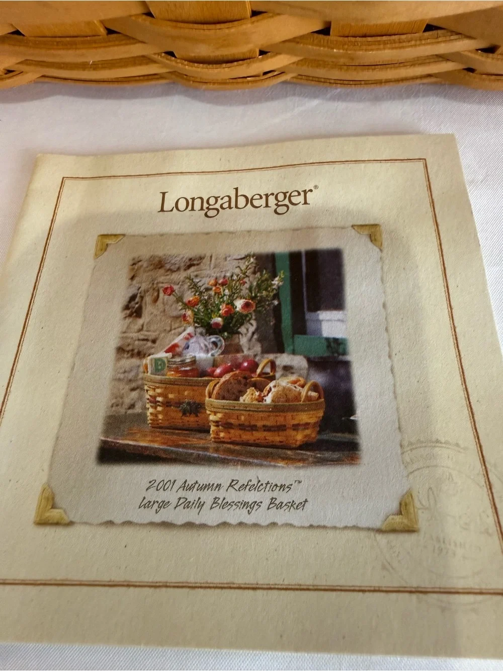 Longaberger Autumn Reflections Large Daily Blessings basket set